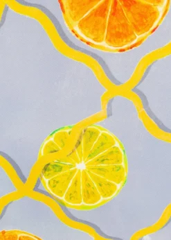 Wylder Citrus Blue Trellis Printed Outdoor Outdoor Cushion