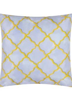 Wylder Citrus Blue Trellis Printed Outdoor Outdoor Cushion
