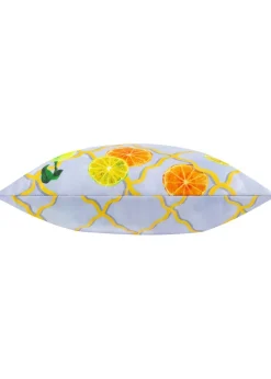 Wylder Citrus Blue Trellis Printed Outdoor Outdoor Cushion