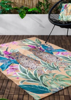 Wylder Gold Kali Leopards Outdoor Washable Rug (120 x 170cm)