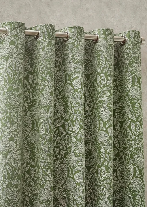 Wylder Nature Bali Botanical Jacquard Eyelet Curtains