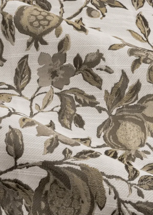 Wylder Nature Pomegranate Floral Jacquard Pencil Pleat Curtains