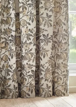 Wylder Nature Pomegranate Floral Jacquard Pencil Pleat Curtains