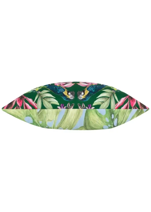 Wylder Tropics Dark Green Kali Birds Filled Outdoor Cushions (30cm x 50cm x 8cm)