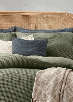 Yard Chunky Waffle 100% Cotton Duvet Cover Set