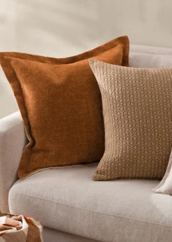 Yard Dune Chenille Rust Cushion (50 x 50 x 8 cm)