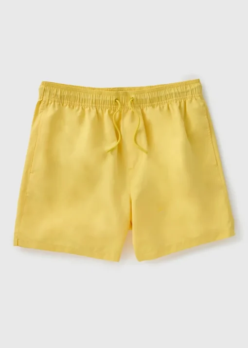 Yellow Regular Swim Shorts