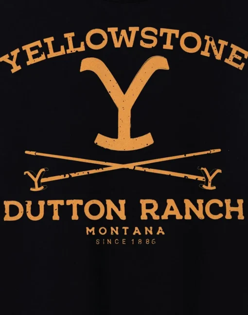 Yellowstone Black Dutton Ranch Short Sleeved T-Shirt