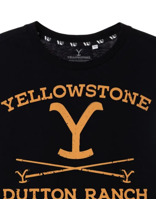 Yellowstone Black Dutton Ranch Short Sleeved T-Shirt
