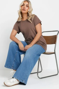 Yours 3 Pack Curve Brown & Green Essential T Shirts