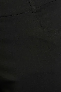 Yours Curve Black Bengaline Slim Leg Stretch Trousers