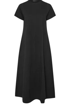 Yours Curve Black Midaxi T Shirt Dress