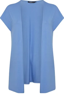 Yours Curve Blue Grown On Sleeve Jersey Cardigan