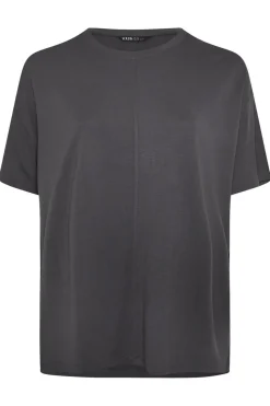 Yours Curve Charcoal Grey Heavyweight Oversized T-Shirt