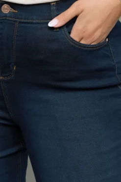 Yours Curve Dark Indigo Blue Bootcut Stretch Isla Jeans