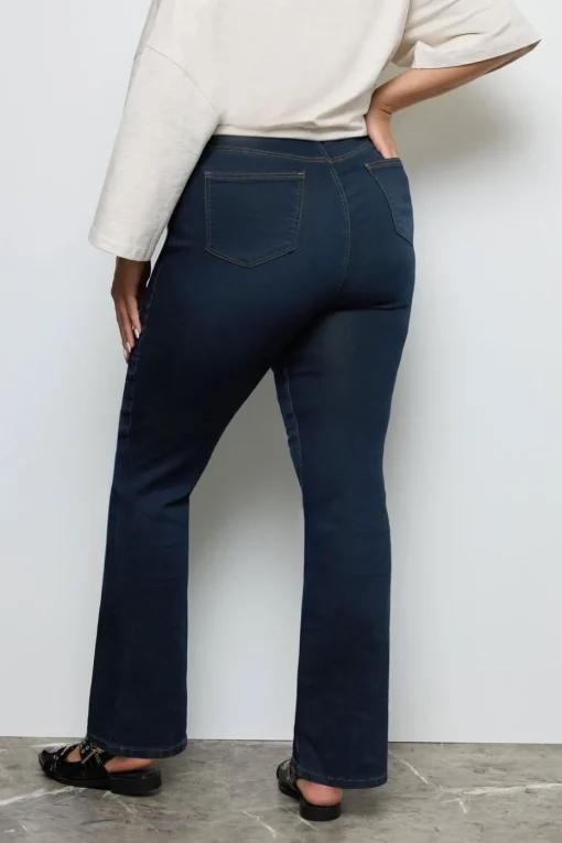 Yours Curve Dark Indigo Blue Bootcut Stretch Isla Jeans