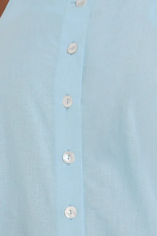 Yours Curve Light Blue Square Neck Vest Top