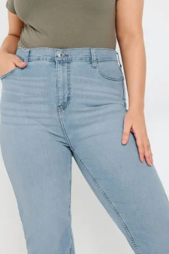 Yours Curve Light Blue Straight Leg Ruby Jeans