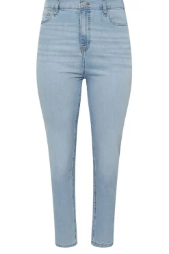 Yours Curve Light Blue Straight Leg Ruby Jeans