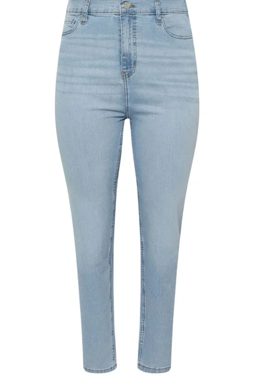 Yours Curve Light Blue Straight Leg Ruby Jeans