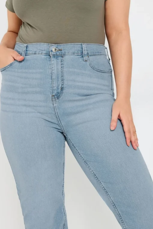 Yours Curve Light Blue Straight Leg Ruby Jeans