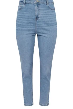 Yours Curve Light Blue Wash Mom Jeans