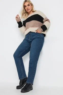 Yours Curve Mid Blue Mom Jeans