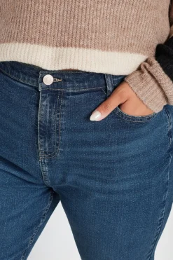 Yours Curve Mid Blue Mom Jeans
