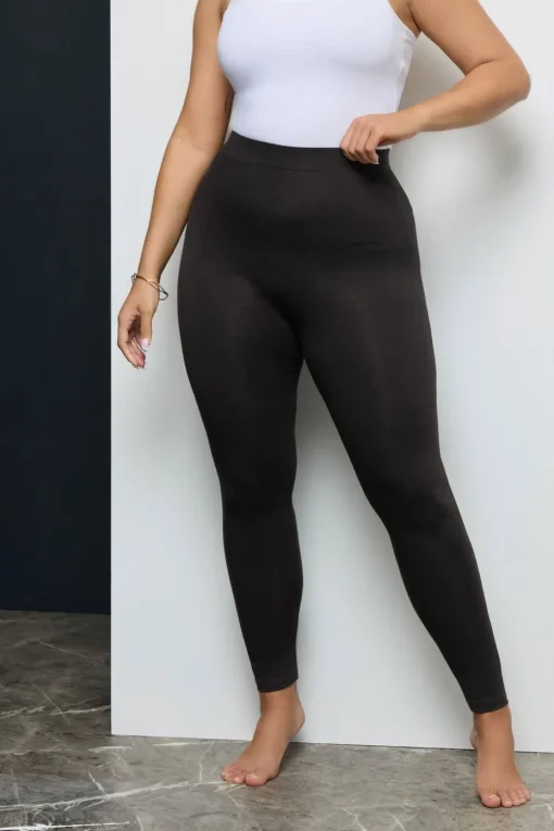 Yours For Good 2 Pack Curve Black Cotton Stretch Leggings