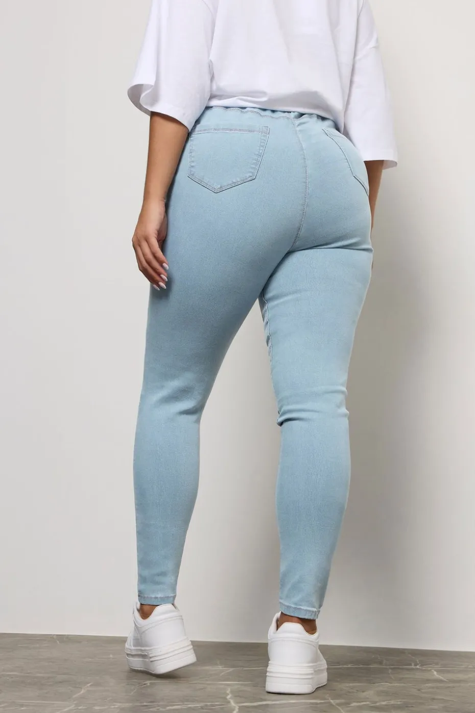 Yours For Good Curve Light Blue Pull On Stretch Jenny Jeggings