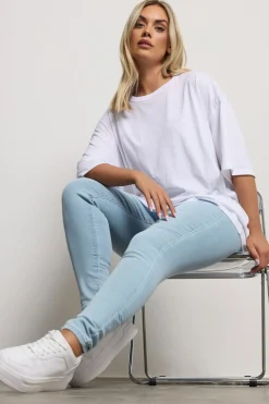 Yours For Good Curve Light Blue Pull On Stretch Jenny Jeggings