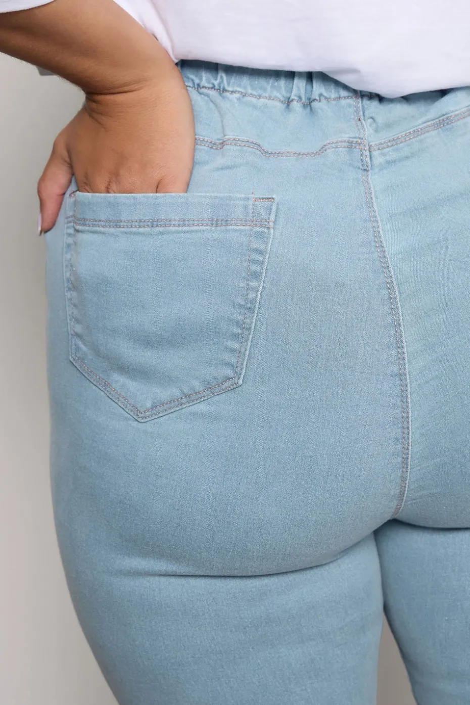 Yours For Good Curve Light Blue Pull On Stretch Jenny Jeggings