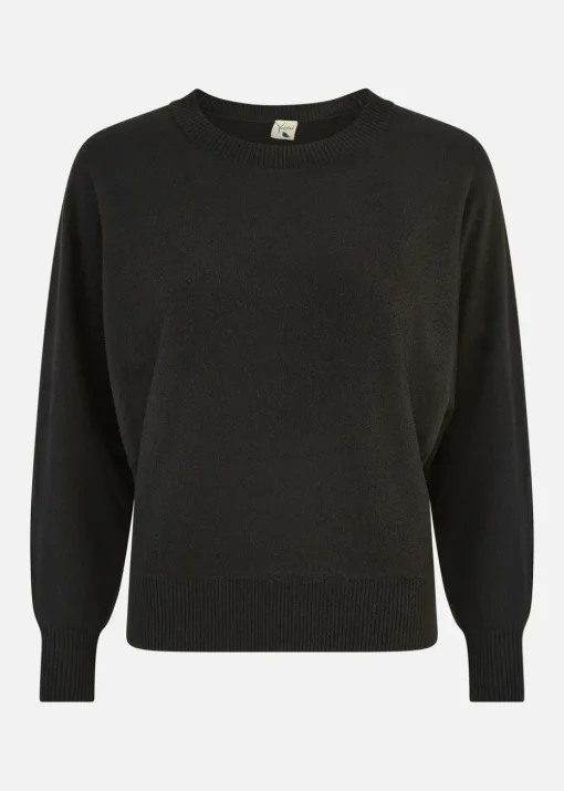 Yumi Black Knitted Batwing Jumper