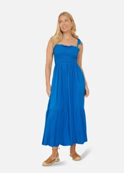 Yumi Blue Midi Sun Dress