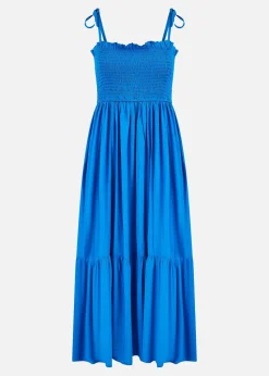 Yumi Blue Midi Sun Dress