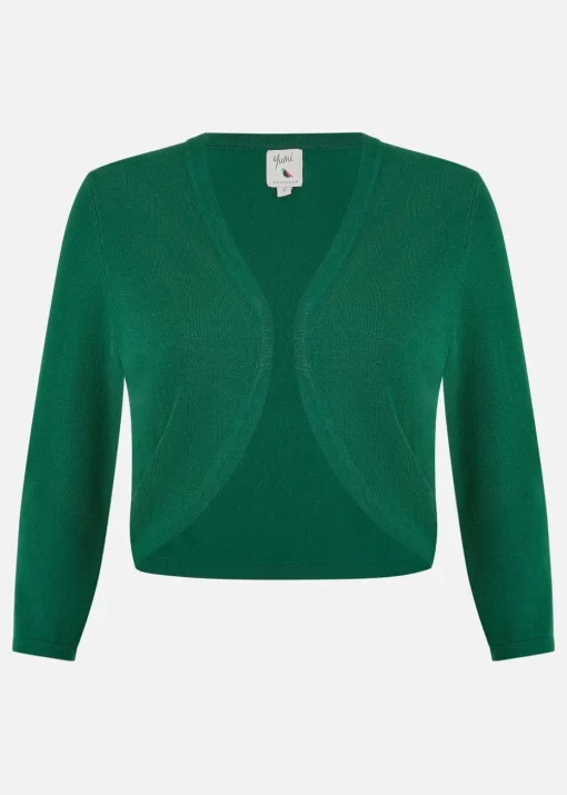 Yumi Dark Green Knitted Bolero