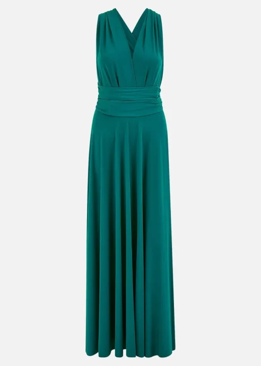 Yumi Green Jersey Stretch Multiway Midi Dress