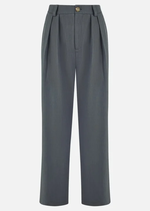 Yumi Grey Wide Leg Trousers