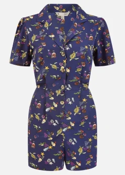 Yumi Navy Recycled Sealife Playsuit