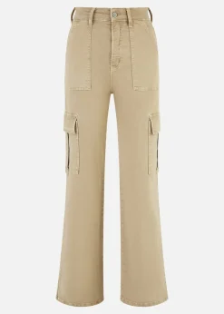 Yumi Stone Stretch Cargo Canvas Stretch Pants